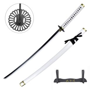 SAMURAJSKI MIECZ KATANA BIAŁA Z POCHWĄ + STOJAK ZS629