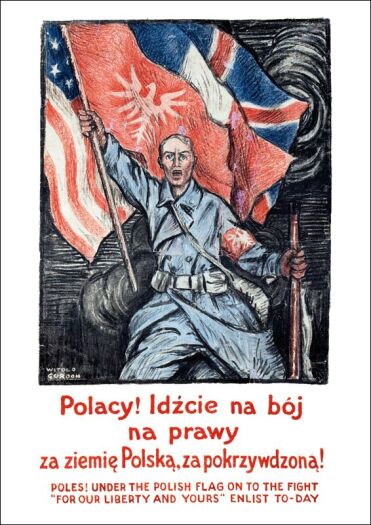 Plakat A3 - Polacy! Idźcie na bój na prawy za ziemię Polską A3-GPlak1920-017