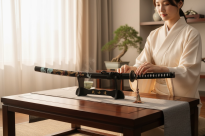 Stojak Bushido pojedynczy do ekspozycji mieczy japońskich katana, wakizashi, tanto GXWOOD-01 - 2