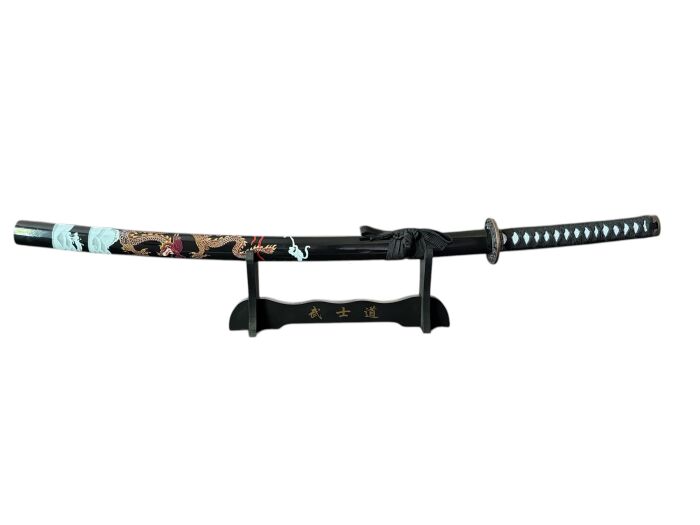 Stojak Bushido pojedynczy do ekspozycji mieczy japońskich katana, wakizashi, tanto GXWOOD-01