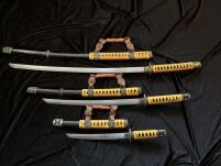 Zestaw Tachi Katana Wakizashi Tanto Plus Stojak HKS013 - 10