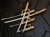 Zestaw Tachi Katana Wakizashi Tanto Plus Stojak HKS013 - 12