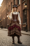 Pistolet Skałkowy w Stylu Steampunk  AG328.01 - 17