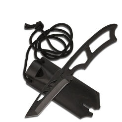 Nóż na szyję TANTO survival z gwizdkiem alarmowym HK-656