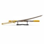 Profesjonalny Ostry Miecz Katana Złoty Smok Stal 1095 z Pochwą Stojakiem i Skrzynią Prezentową GXSW-01 - 5