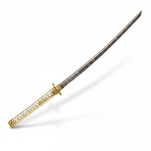 Profesjonalny Ostry Miecz Katana Złoty Smok Stal 1095 z Pochwą Stojakiem i Skrzynią Prezentową GXSW-01 - 9