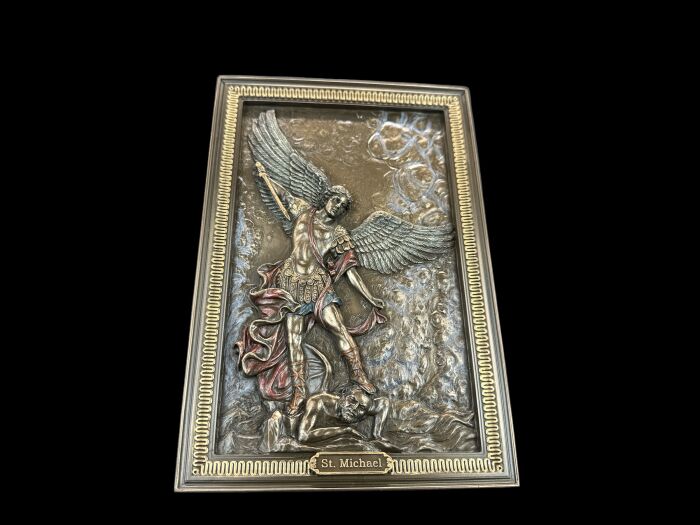 SAINT MICHAEL TRAUPIES DEMON WALL PLAQUE VERONESE (WU77174A41)