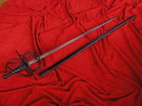 CIEKAWY CZARNY RAPIER Z POCHWĄ KS-5918BK - 3