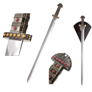 Miecz Króla Ragnara Lothbroka inspirowany WIKINGOWIE 100 cm z zawieszką BY-150B