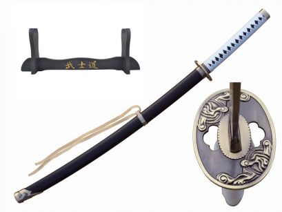 Katana Schwert echt Metall Nicht Scharf Samurai Schwert aus Stahl mit Einer Scheide zur Dekoration für einen Sammler oder als Geschenk 4KM85-410BK