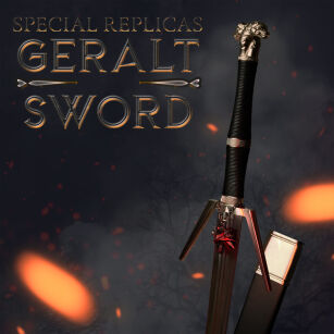 OSTRY Wielki miecz Geralta inspirowany Wiedźmin The Witcher z pochwą 9321