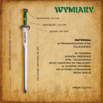 Ekskluzywny Nożyk do listów miniaturka miecz mitologicznego Achillesa 27 CM PLUS STOJAK  (27) - 2