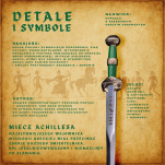 Ekskluzywny Nożyk do listów miniaturka miecz mitologicznego Achillesa 27 CM PLUS STOJAK  (27) - 3