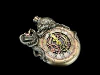 Ośmiornica na zegarze kolekcja Steampunk Veronese WU77802A4 - 3