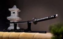 Miecz katana prawdziwy miecz samurajski wykonany ze stali z pochwą i stojakiem SW-319 - 5