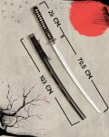 Miecz katana prawdziwy miecz samurajski wykonany ze stali z pochwą i stojakiem SW-319 - 3