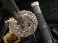 Miecz katana prawdziwy miecz samurajski wykonany ze stali z pochwą i stojakiem SW-319 - 15
