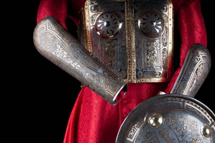 Bogato zdobione kompletne uzbrojenie indo-perskie