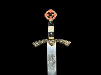 EKSKLUZYWNY NOŻYK DO LISTÓW MIECZ RYCERSKI ZAKONU TEMPLARIUSZY 27 CM PLUS STOJAK (31) - 6