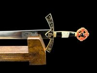 EKSKLUZYWNY NOŻYK DO LISTÓW MIECZ RYCERSKI ZAKONU TEMPLARIUSZY 27 CM PLUS STOJAK (31) - 7