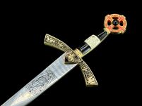 EKSKLUZYWNY NOŻYK DO LISTÓW MIECZ RYCERSKI ZAKONU TEMPLARIUSZY 27 CM PLUS STOJAK (31) - 14