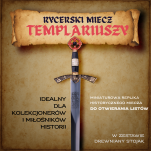 EKSKLUZYWNY NOŻYK DO LISTÓW MIECZ RYCERSKI ZAKONU TEMPLARIUSZY 27 CM PLUS STOJAK (31) - 2