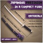 Oryginalna Japońska Katana Date Masamune Nożyk do Listów ze Stojakiem KT-22D - 3