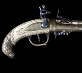 DEUTSCHES GEWEHR DREI BARREL Steinschloss mit EAGLE HEAD 1775 (K1119-L) - 3