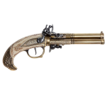 DEUTSCHES GEWEHR DREI BARREL Steinschloss mit EAGLE HEAD 1775 (K1119-L) - 5