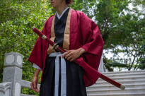 Roronoa Zoro Drewniany Miecz Katana 105cm Katany Japońskie Anime Cosplay miecz - Kitetsu/Shisui/Wado Ichimonji - 3 częściowy zestaw  PLUS TOJAK I PAS JT10000 - 19