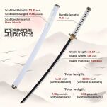 Roronoa Zoro Drewniany Miecz Katana 105cm Katany Japońskie Anime Cosplay miecz - Kitetsu/Shisui/Wado Ichimonji - 3 częściowy zestaw  PLUS TOJAK I PAS JT10000 - 6