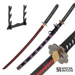 Roronoa Zoro Drewniany Miecz Katana 105cm Katany Japońskie Anime Cosplay miecz - Kitetsu/Shisui/Wado Ichimonji - 3 częściowy zestaw  PLUS TOJAK I PAS JT10000 - 8