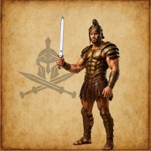 Ekskluzywny Nożyk do listów miniaturka historyczny miecz gladiatorów 27 cm plus stojak (04)