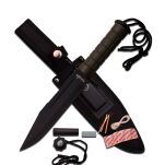 NÓŻ wojskowy taktyczny SURVIVALOWY OSTRZE STAŁE 30CM - HK-786GN - 2