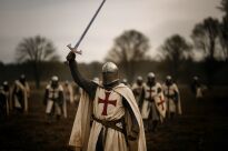 NICE TEMPLAR SWORD mit Scheide (HK-5518) - 5