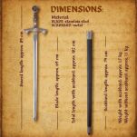 NICE TEMPLAR SWORD mit Scheide (HK-5518) - 3