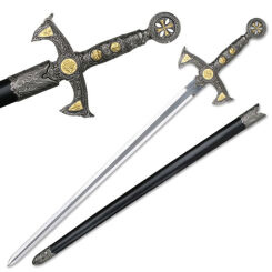 NICE TEMPLAR SWORD mit Scheide (HK-5518)