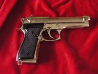 KULTOWA CHROMOWANA BERETTA 92F 9MM PARABELLUM (1254/NQ) - 3