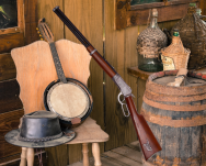 Silver Shotgun Winchester mit Kopf Bison (K1063-P) - 2