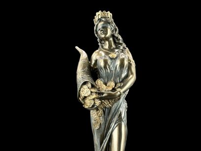 Figurka Rzeźba Statuetka Rzymska Bogini Fortuna z Rogiem Obfitości WU75416A4