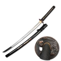 Katana Schwert scharf echt zum Training Metall Stahl 1045 Samurai 100% handgefertigt Nur für Erwachsene - 18 Jahre erforderlich 7KM7-410