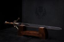 EKSKLUZYWNY Nożyk do listów miniaturka historyczny miecz szkockich górali claymore 27 CM PLUS STOJAK (22) - 5