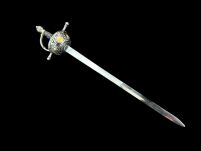 EKSKLUZYWNY NOŻYK DO LISTÓW WSPANIAŁY RENESANSOWY RAPIER 27 cm ZE STOJAKIEM (11) - 16