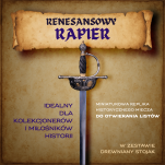 EKSKLUZYWNY NOŻYK DO LISTÓW WSPANIAŁY RENESANSOWY RAPIER 27 cm ZE STOJAKIEM (11) - 2