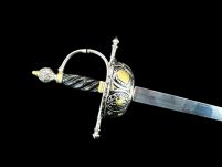 EKSKLUZYWNY NOŻYK DO LISTÓW WSPANIAŁY RENESANSOWY RAPIER 27 cm ZE STOJAKIEM (11) - 10