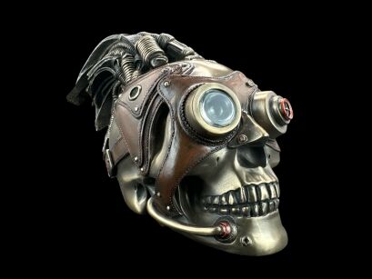 SKULPTUR STEAMPUNK SCHÄDEL - VERONESE (WU76300V4)