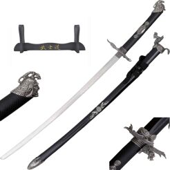 GROSSES SAMURAI-SCHWERT - ERSTAUNLICHES KATANA Echt Metall JL-055B