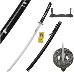Drewniany Miecz Katana "WALKI" Inspirowany OSTATNI SAMURAJ z Pochwą i Stojakiem 103 cm JT10318