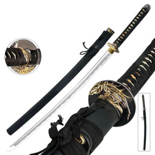 Katana Schwert scharf echt zum Training Metall Dazu der Ständer Stahl 1045 Samurai 100% Handarbeit nur für Erwachsene - 18 Jahre erforderlich 6KN1-390
