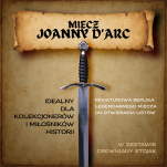 EKSKLUZYWNY NOŻYK DO LISTÓW OKAZAŁY MIECZ JOANNY D'ARC 27 CM PLUS STOJAK (25) - 2